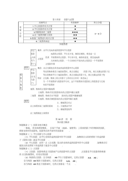 中考数学：第14章《投影与试图》知识点精讲