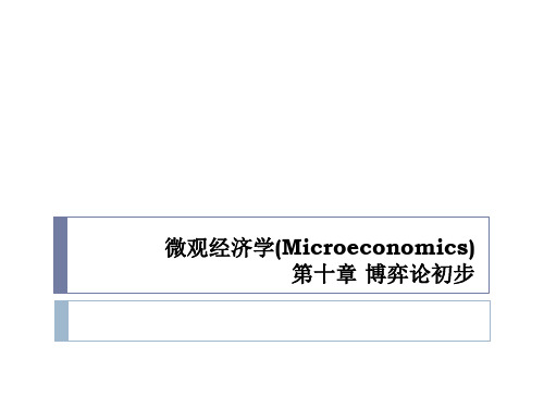 S315大学高数第10章 博弈论初步