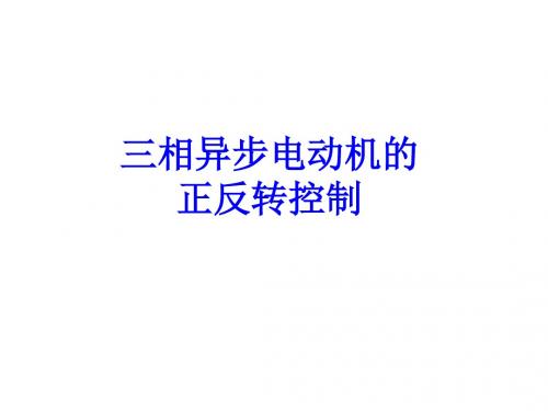 三相异步电动机的正反转控制