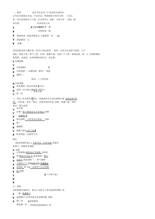 中医内科学笔记