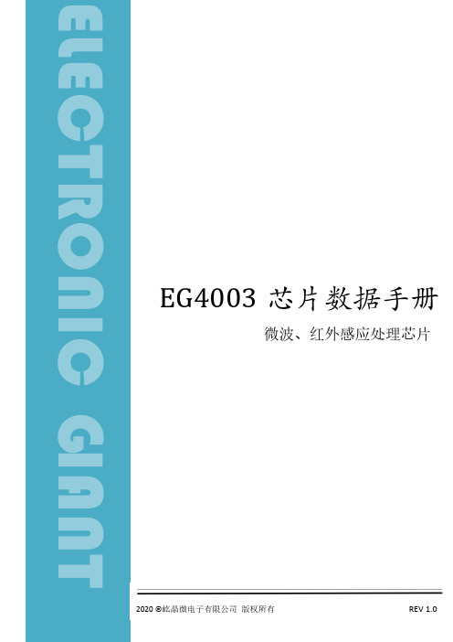 EG4003微波红外感应处理芯片数据手册说明书
