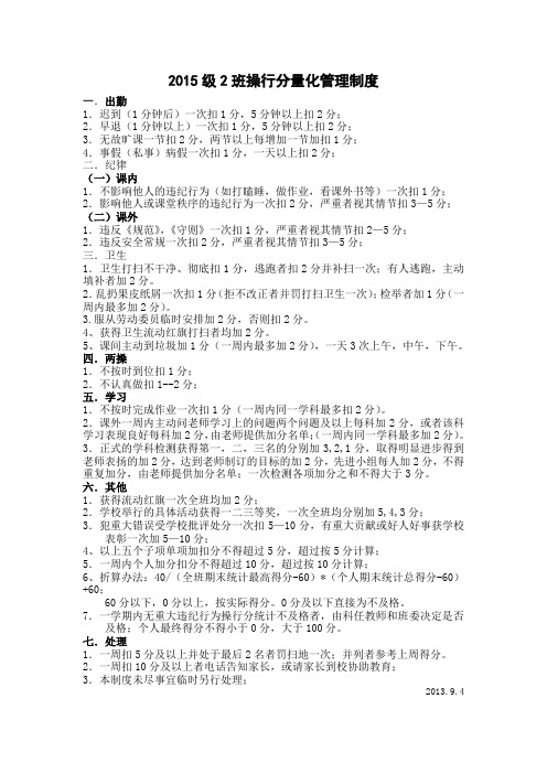 操行分制度