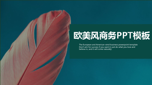 欧美风商务计划总结PPT模板