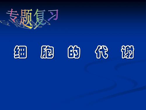 4__细胞代谢专题复习