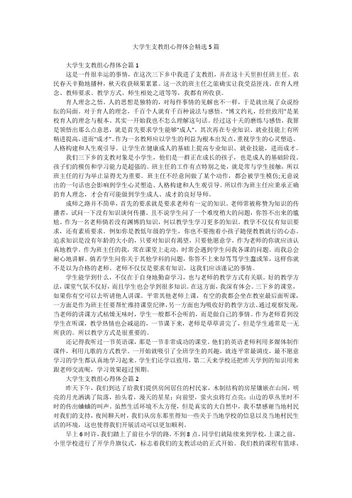 大学生支教组心得体会精选5篇