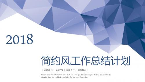 欧美简约风工作总结工作汇报通用PPT模板