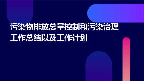 污染物排放总量控制和污染治理工作总结以及工作计划