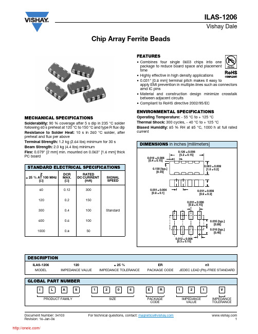 ILAS1206ER102V;ILAS1206ER121V;ILAS1206ER301V;ILAS1206ER600V;ILAS1206ER601V;中文规格书,Datasheet资料