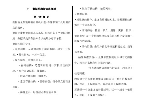 《数据结构(c语言版)》重点知识汇总