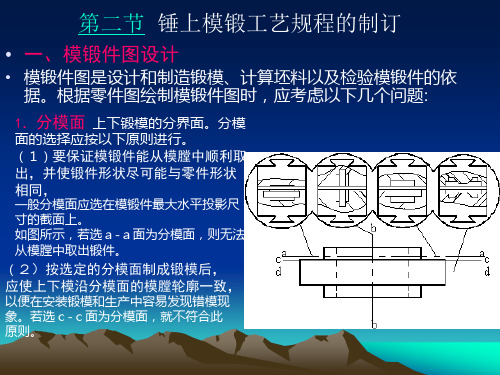 第二节锤上模锻工艺规程的制订