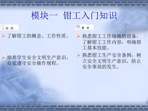 17858-钳工技能训练-电子教案-模块1