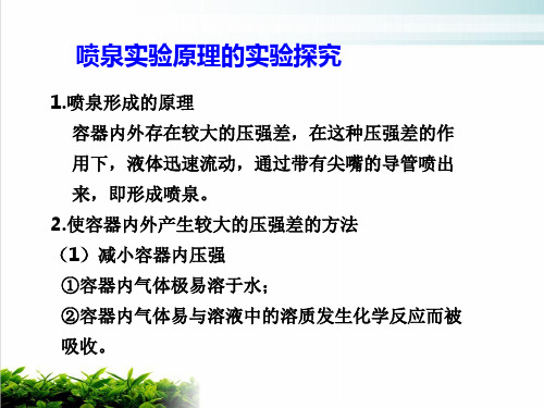 《喷泉实验原理的实验探究》PPT 人教课标版
