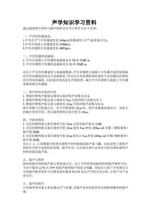声学知识学习资料