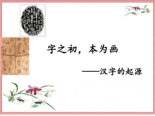 神奇的汉字——字之初-本为画