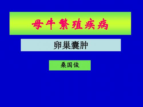 桑国俊 母牛繁殖疾病--卵巢囊肿