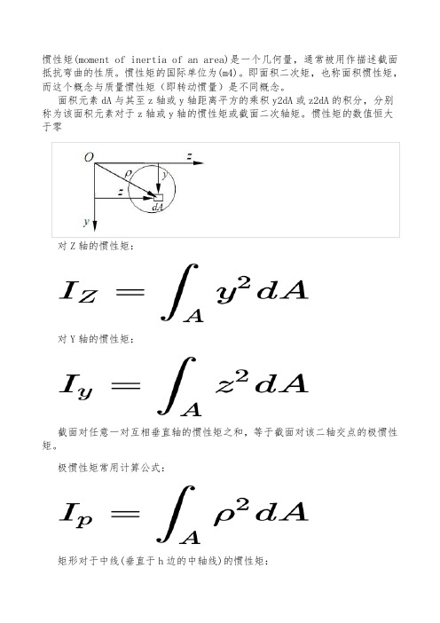 惯性矩公式