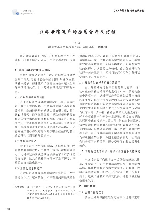 妊娠母猪流产的原因分析及防控