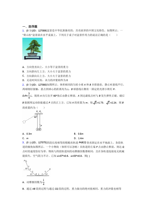 濮阳市第一高级中学高中物理选修一第一章《动量守恒定律》测试题(答案解析)