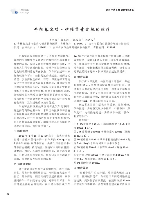 牛阿苯达唑-伊维菌素过敏的治疗