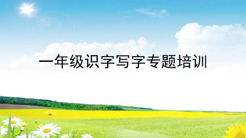 【2020统编版】一年级识字写字培训讲座课件