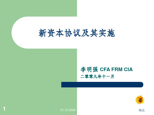 新资本协议及其实施(讲义)李明强