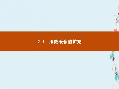 新版高中数学北师大版必修1课件3.2.1指数概念的扩充
