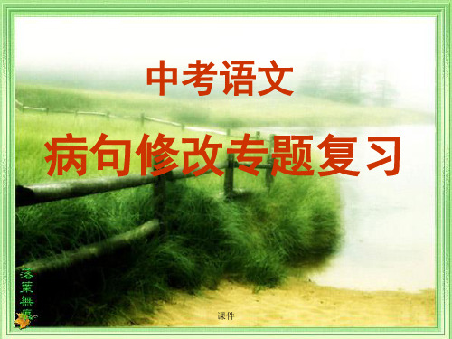 归纳中考语文病句修改专项复习.ppt