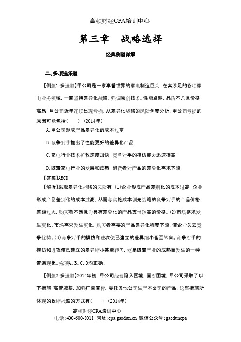 《公司战略与风险管理》第三章 战略选择31