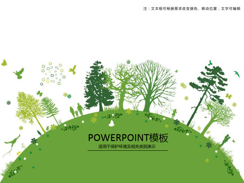 适用于保护环境及相关动画精品PPT课件