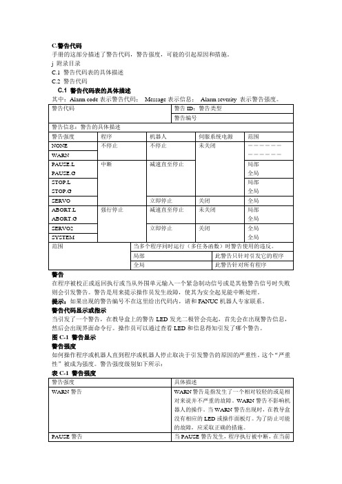 报警信息代码