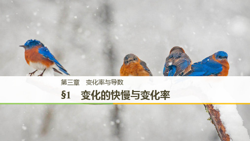 北师大版数学高二选修1-1课件 第三章 1 变化的快慢与变化率