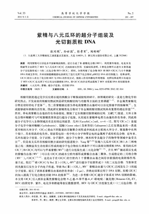 紫精与八元瓜环的超分子组装及光切割质粒DNA