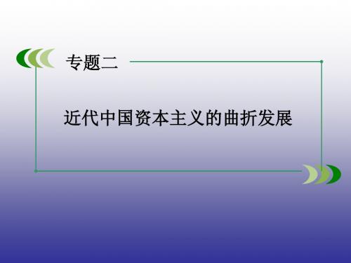 2015年春高一历史人民版必修2专题2 第2课 民国时期民族工业的曲折发展 课件