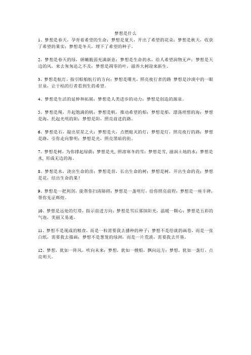 梦想是什么