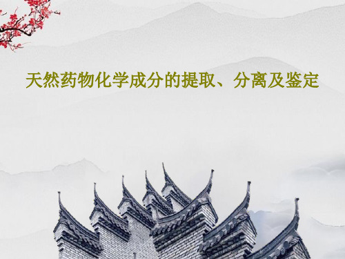 天然药物化学成分的提取、分离及鉴定56页PPT
