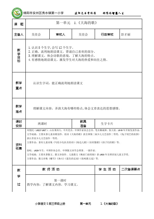 1.《大海的歌》