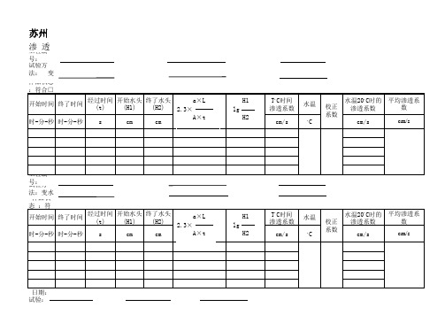 渗透试验原始记录表2