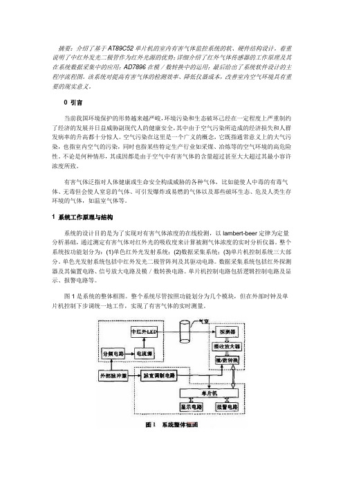 基于AT89C52单片机的室内有害气体监控系统