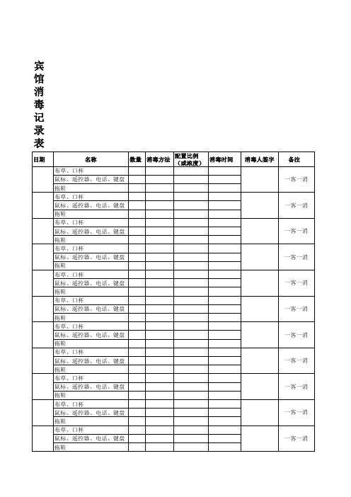B宾馆消毒记录表.xls