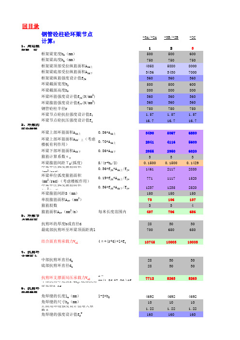 钢管混凝土柱-RC环梁计算