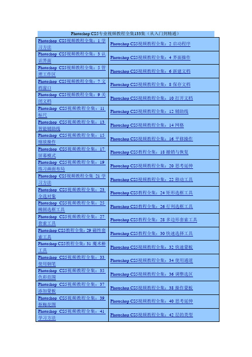 Photoshop CS5专业视频教程全集133集(从入门到精通)