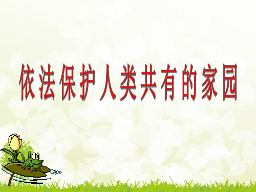 依法保护人类共有的家园ppt