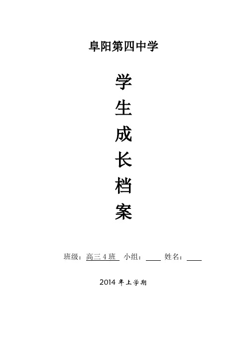高中生成长档案
