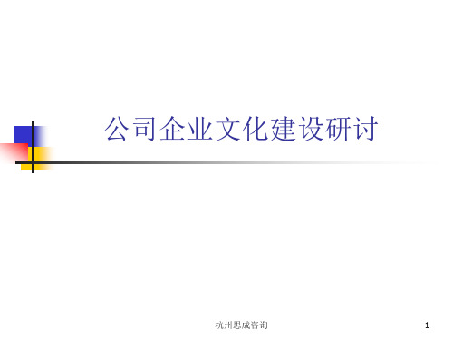 企业文化建设培训