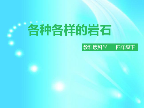 四年级下册科学课件-4.1 各种各样的岩石   l   教科版 (共22张PPT)