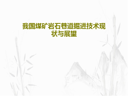 我国煤矿岩石巷道掘进技术现状与展望78页PPT