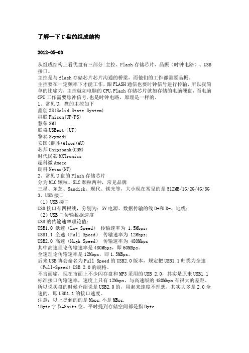 了解一下U盘的组成结构