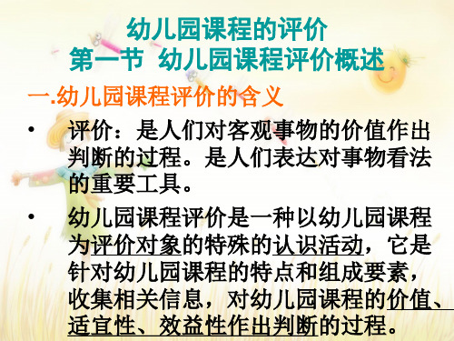6幼儿园课程评价详解