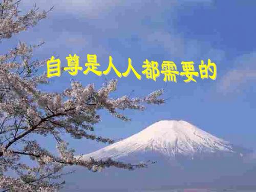 初二政治下学期自尊--浙教版