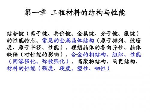 第一章 工程材料的结构与性能